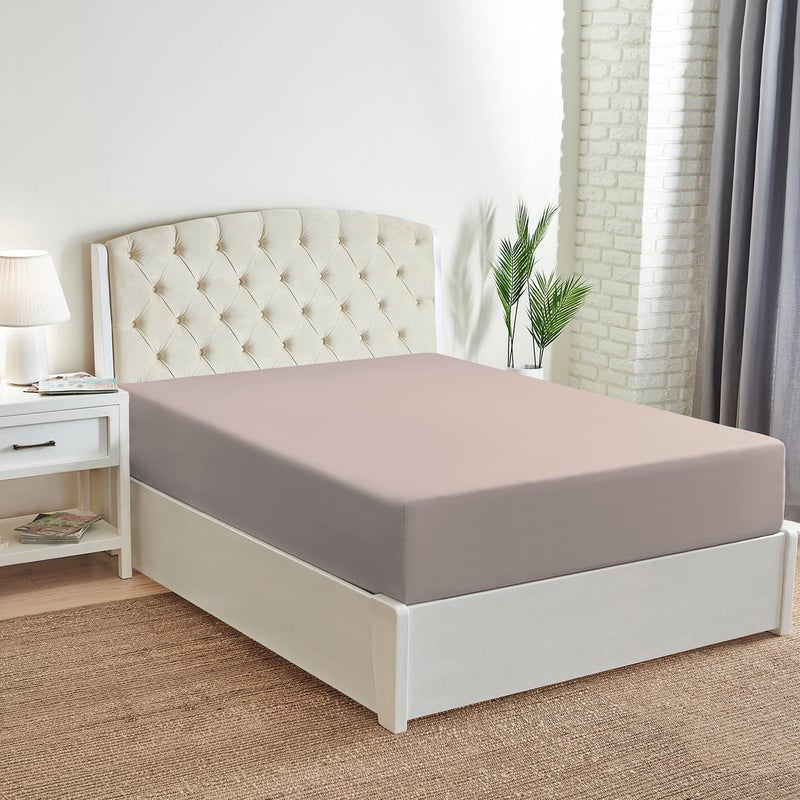 Mellanni Twin XL Fitted Sheet - Iconic Collection Bedding Sheets with up to 16 inch Deep Pocket - Soft & Cooling - Fade & Stain Resistant - 1 PC (Twin XL  Tan) - Image 3